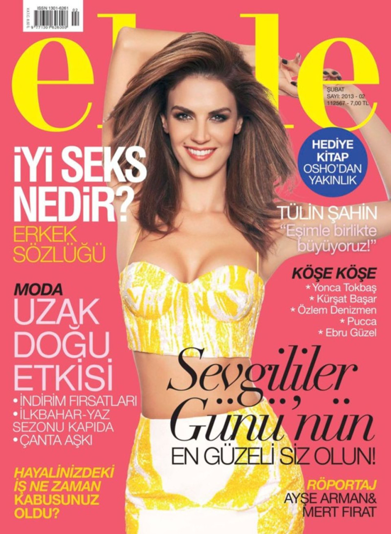 Tülin Sahin featured on the Elele Turkey cover from February 2013