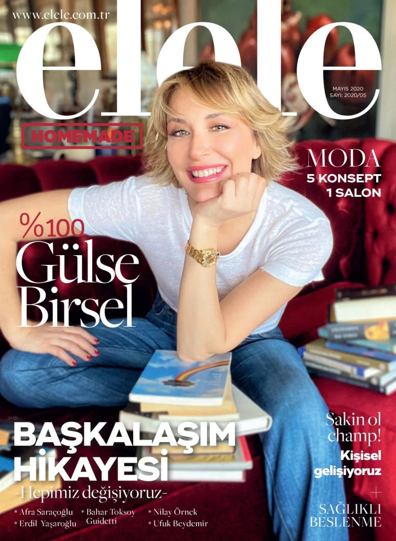 Gulse Birsel featured on the Elele Turkey cover from May 2020