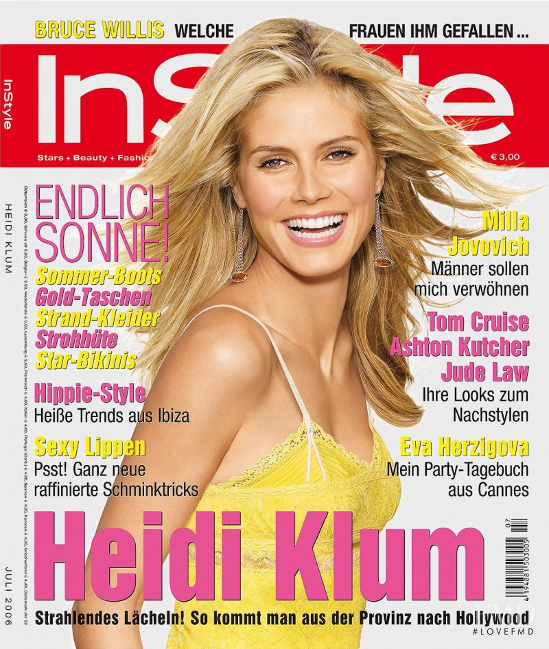 Heidi Klum featured on the InStyle Germany cover from July 2006