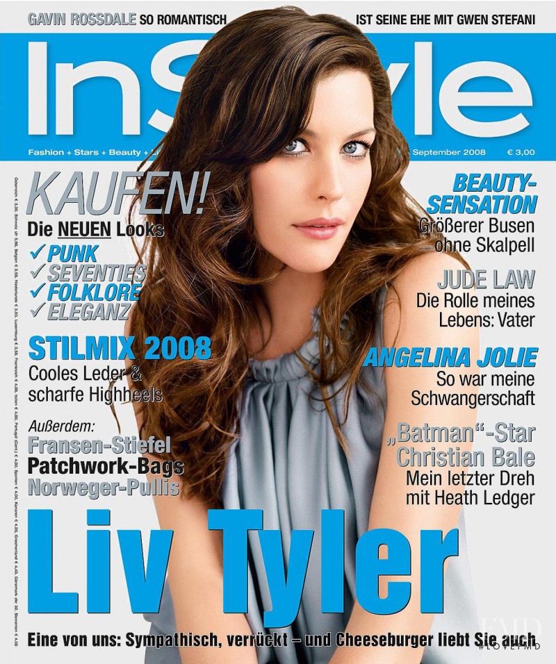 Liv Tyler featured on the InStyle Germany cover from September 2008