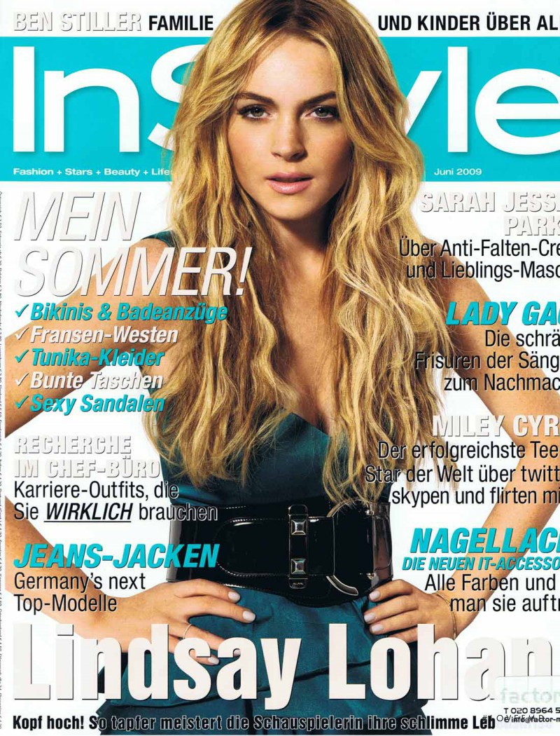 Lindsay Lohan featured on the InStyle Germany cover from June 2009