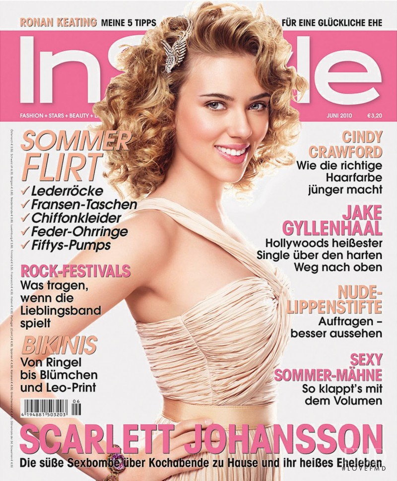 Scarlett Johansson featured on the InStyle Germany cover from June 2010