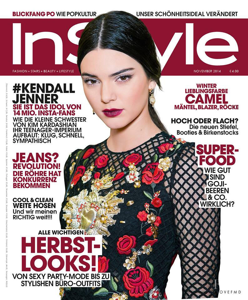 Kendall Jenner featured on the InStyle Germany cover from November 2014