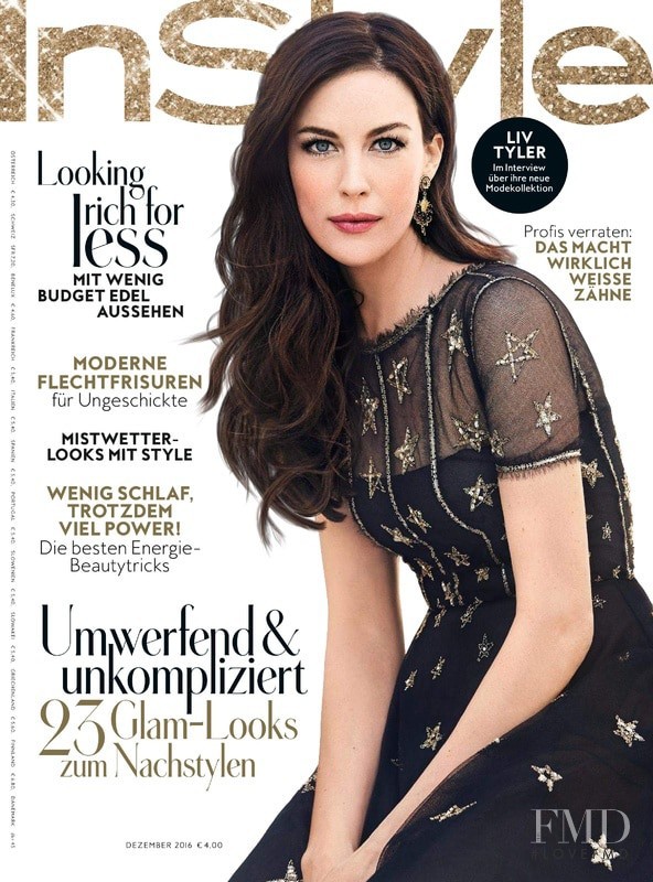 Liv Tyler featured on the InStyle Germany cover from December 2016