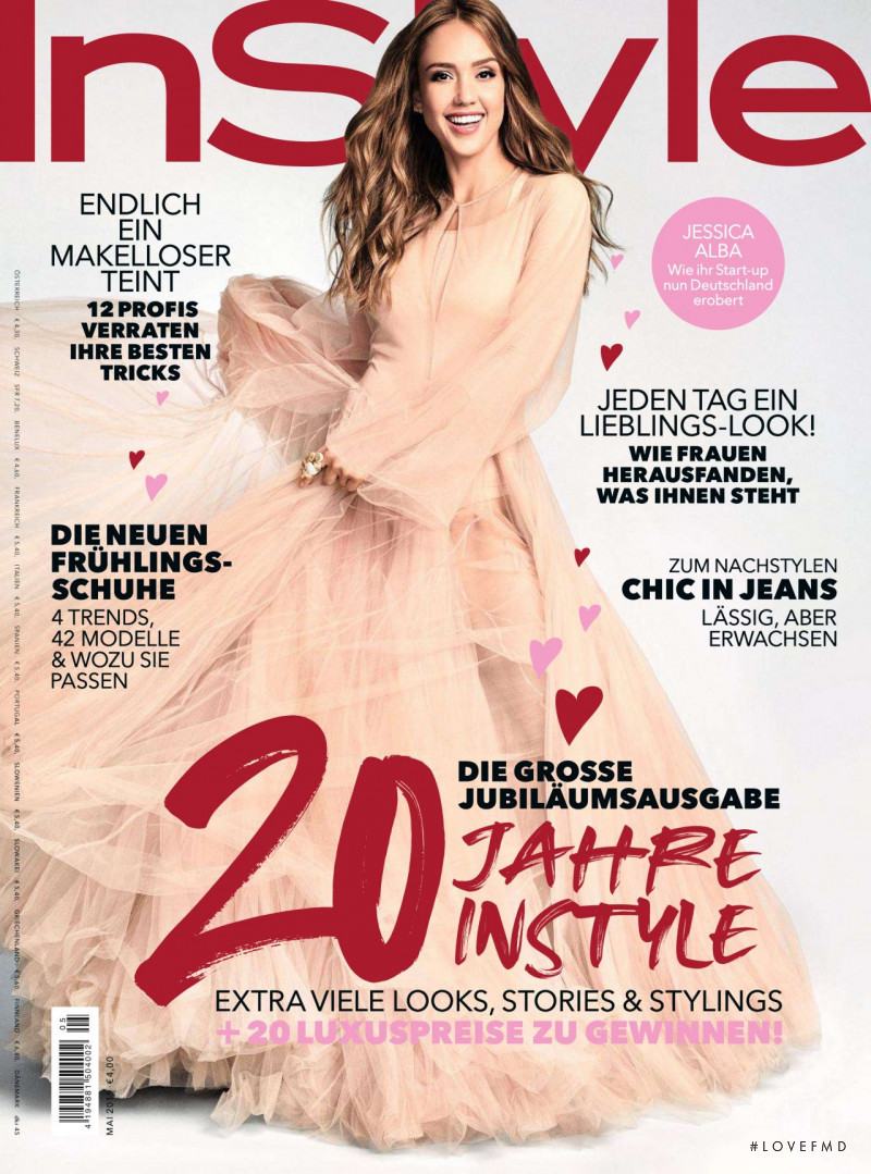 Jessica Alba featured on the InStyle Germany cover from May 2019