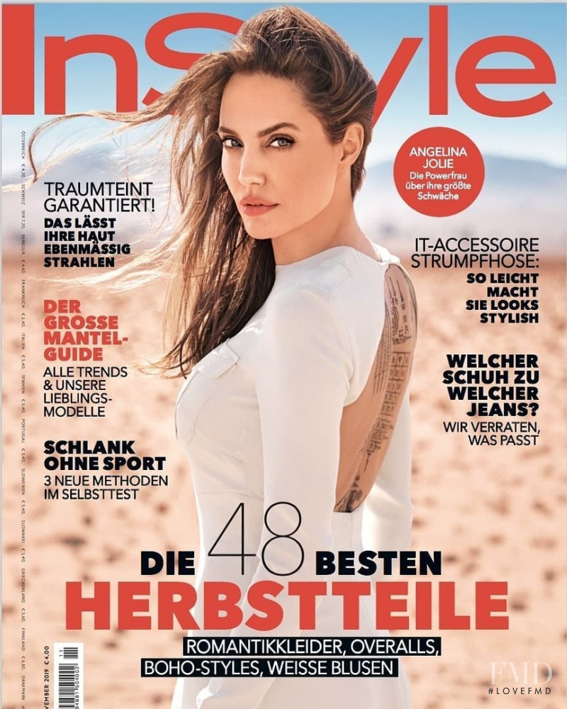 Angelina Jolie featured on the InStyle Germany cover from November 2019