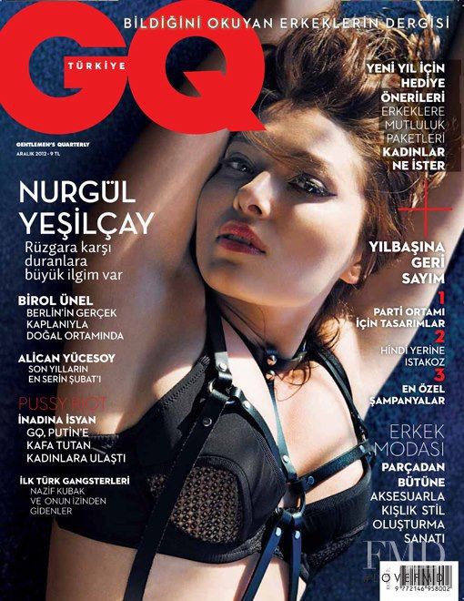 Nurgul Yesilçay featured on the GQ Turkey cover from December 2012