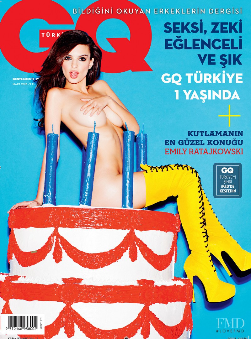 Emily Ratajkowski featured on the GQ Turkey cover from March 2013