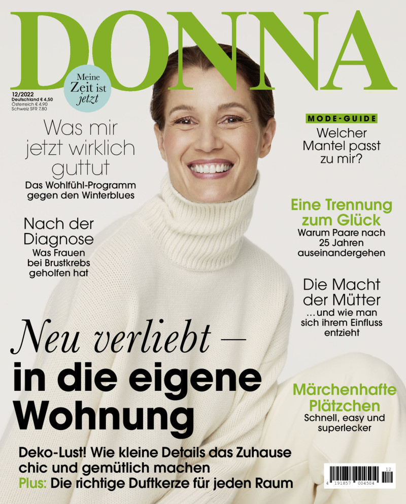 Andrea Bergh featured on the Donna Germany cover from December 2022