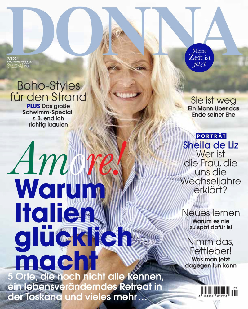 Estelle Hallyday (Lefebure) featured on the Donna Germany cover from June 2024