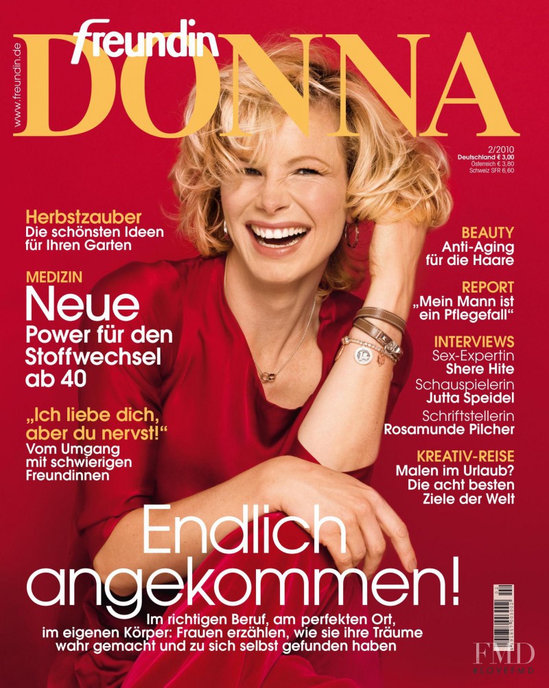 Laurence Vanhaeverbeke featured on the Donna Germany cover from February 2010