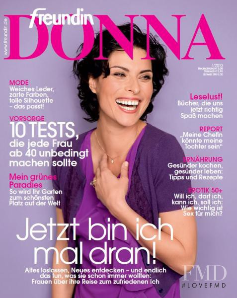 Magali Amadei featured on the Donna Germany cover from January 2010