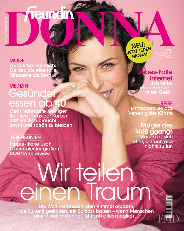 Magali Amadei featured on the Donna Germany cover from July 2011