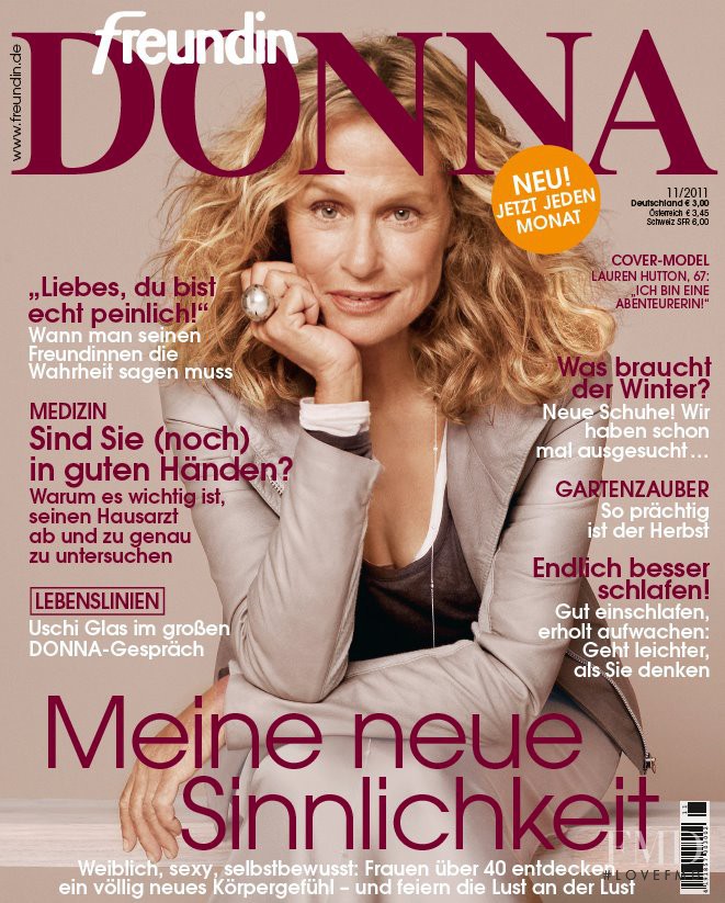 Lauren Hutton featured on the Donna Germany cover from November 2011