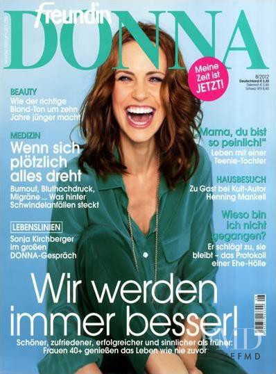 Magdalena Kozinska featured on the Donna Germany cover from August 2012