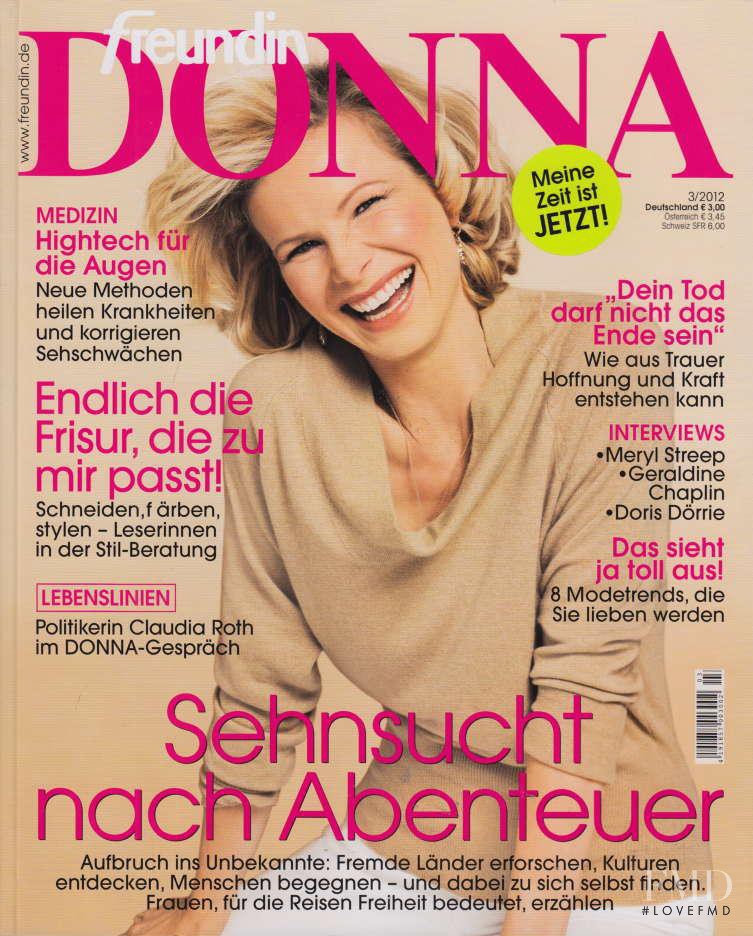 Laurence Vanhaeverbeke featured on the Donna Germany cover from March 2012