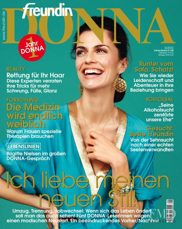 Marta Alba featured on the Donna Germany cover from May 2012