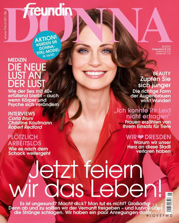 Magdalena Kozinska featured on the Donna Germany cover from August 2013