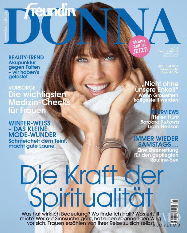 Carol Alt featured on the Donna Germany cover from January 2013
