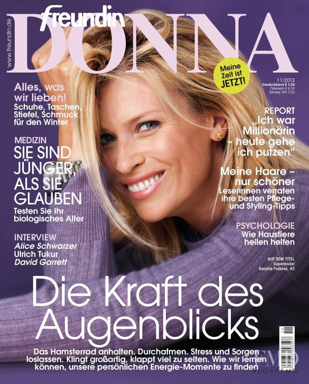 Daniela Pestova featured on the Donna Germany cover from November 2013