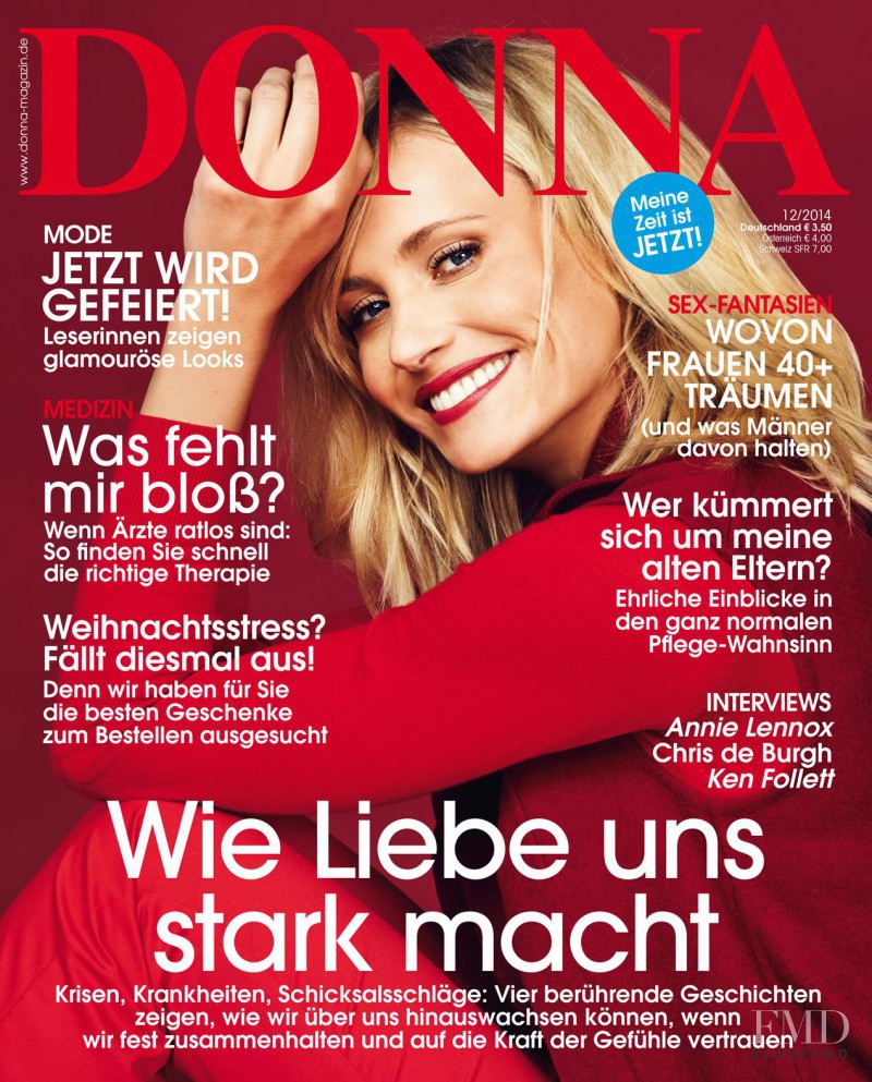 Yfke Sturm featured on the Donna Germany cover from December 2014