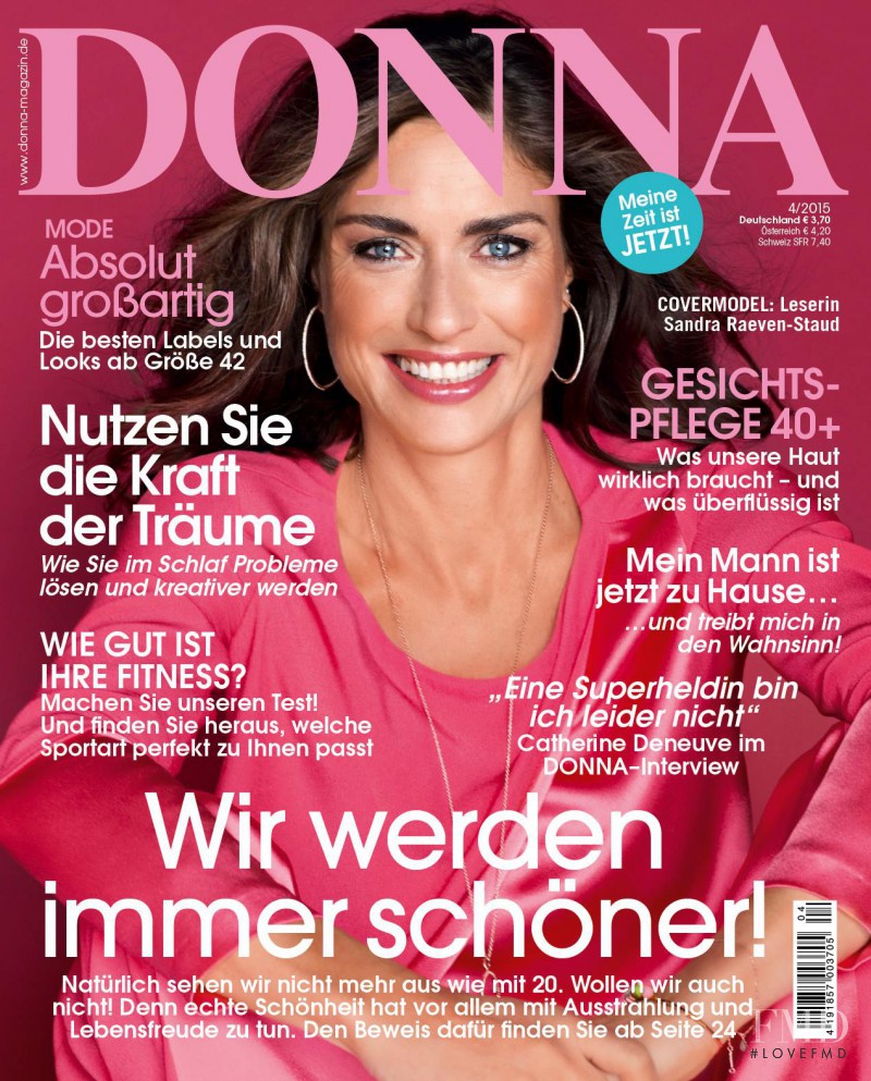 Sandra Raeven-Staud featured on the Donna Germany cover from April 2015