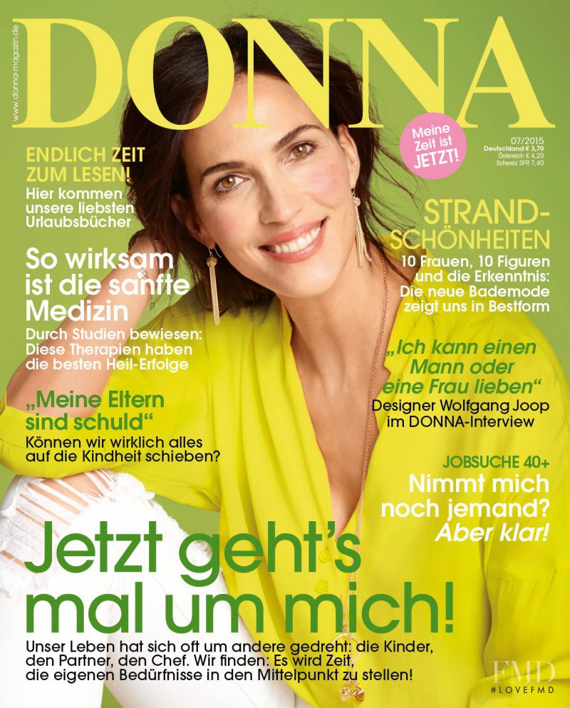 Linda Hardy featured on the Donna Germany cover from July 2015