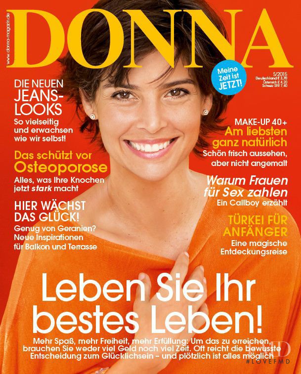 Maria Bailey featured on the Donna Germany cover from May 2015