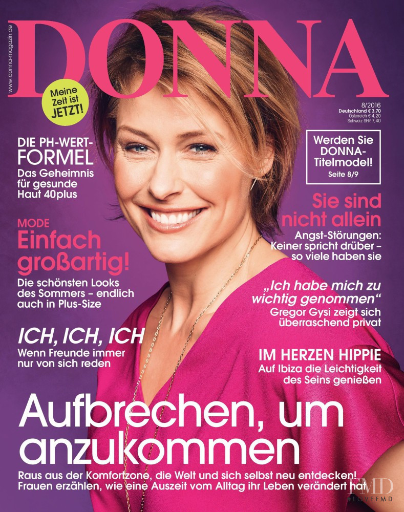 Jojanne Van Mechelen featured on the Donna Germany cover from August 2016