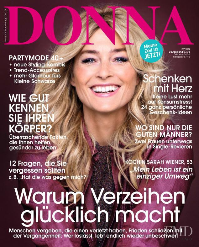 Martina Werner featured on the Donna Germany cover from January 2016