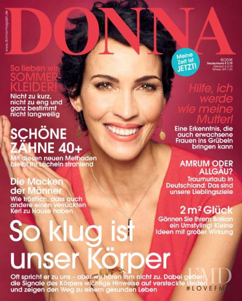 Linda Hardy featured on the Donna Germany cover from June 2016
