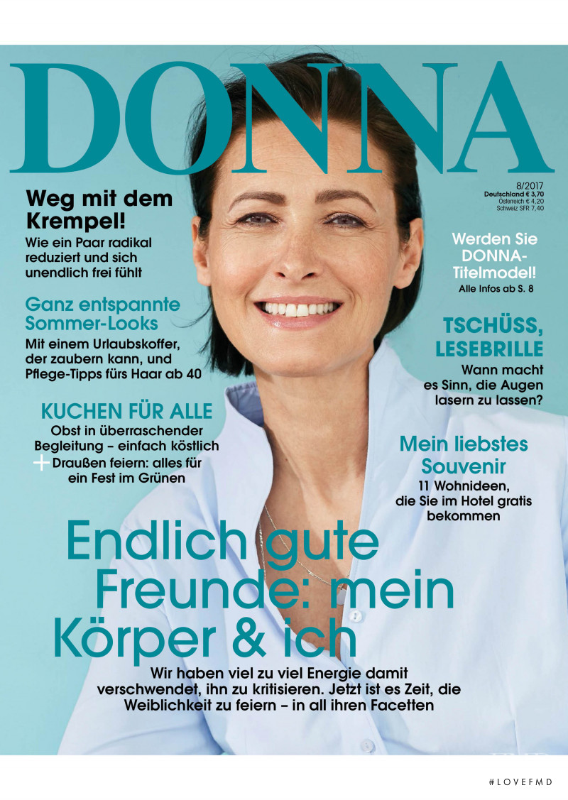 Lucia Tentor featured on the Donna Germany cover from August 2017