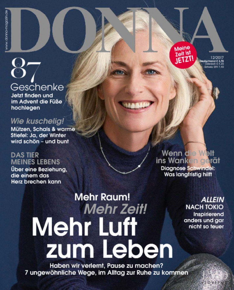 Simone Jacob featured on the Donna Germany cover from December 2017
