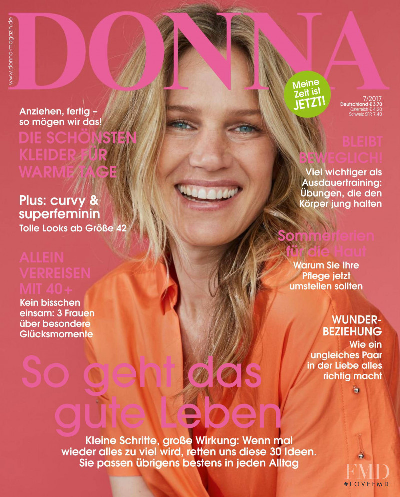 Jolanda van der Linden featured on the Donna Germany cover from July 2017