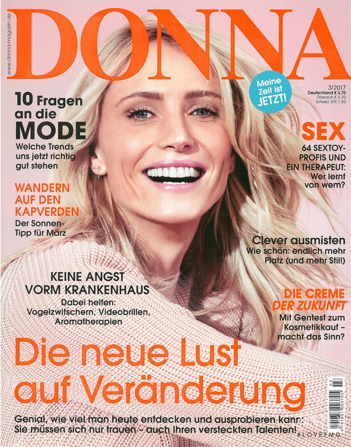 Yfke Sturm featured on the Donna Germany cover from March 2017
