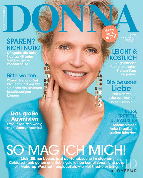 Lisskulla Ljungkvist featured on the Donna Germany cover from May 2017