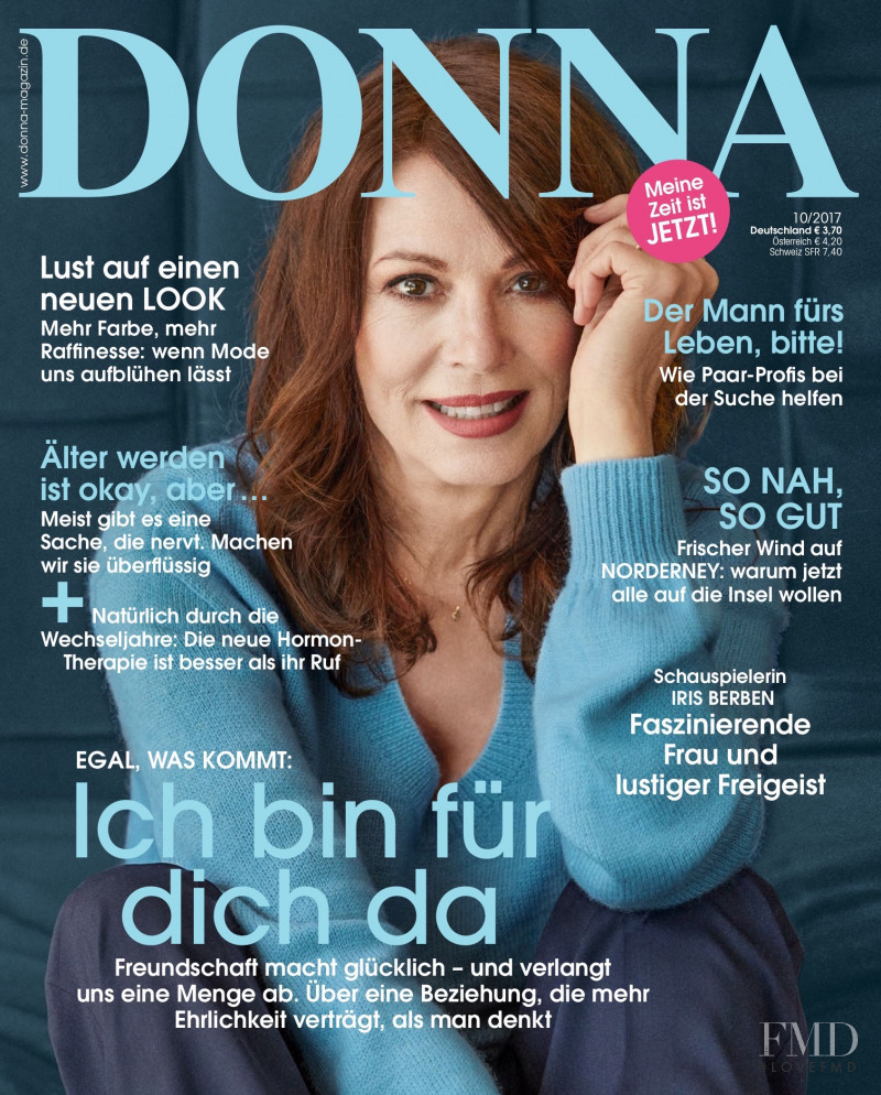 Iris Berben featured on the Donna Germany cover from October 2017