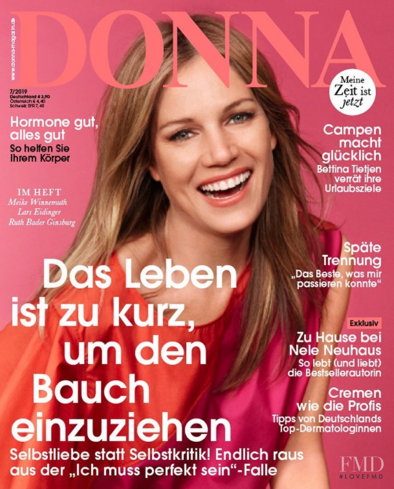 Jolanda van der Linden featured on the Donna Germany cover from July 2019