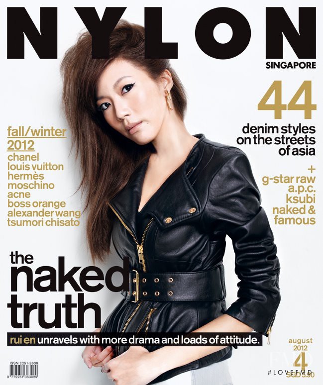 Rui En featured on the Nylon Singapore cover from August 2012