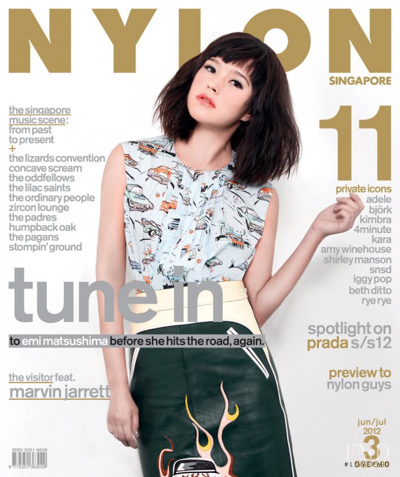 Emi Matsushima featured on the Nylon Singapore cover from June 2012