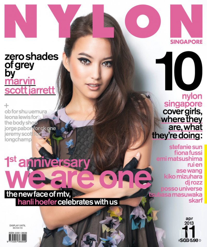 Hanlin Hoefer featured on the Nylon Singapore cover from April 2013