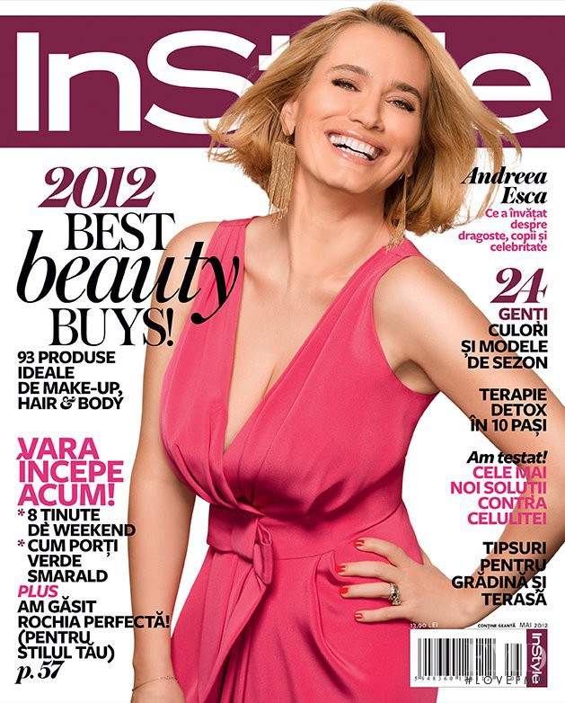 Andreea Esca featured on the InStyle Romania cover from May 2012