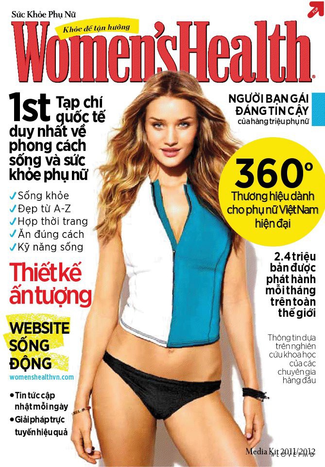 Rosie Huntington-Whiteley featured on the Women\'s Health Vietnam cover from December 2011