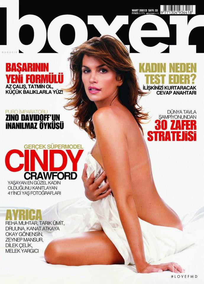 Cindy Crawford featured on the Boxer cover from March 2007