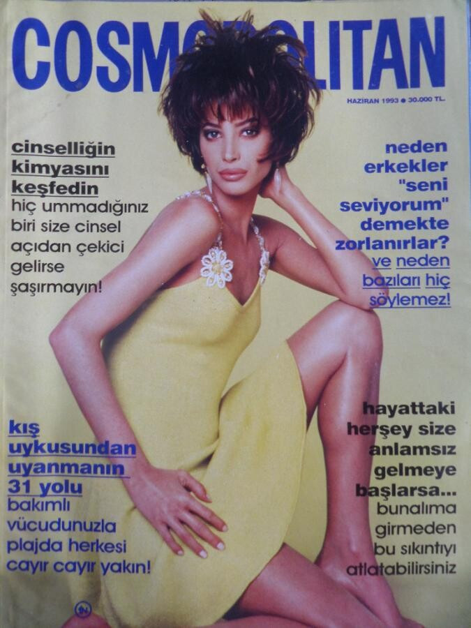 Christy Turlington featured on the Cosmopolitan Turkey cover from June 1993