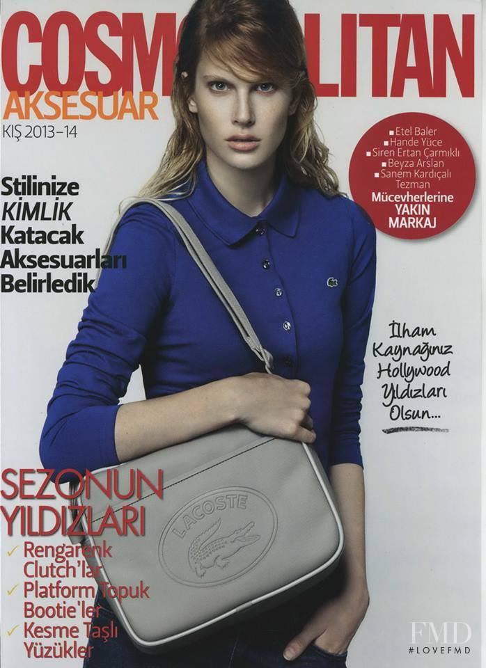 Niki Trefilova featured on the Cosmopolitan Turkey cover from October 2013
