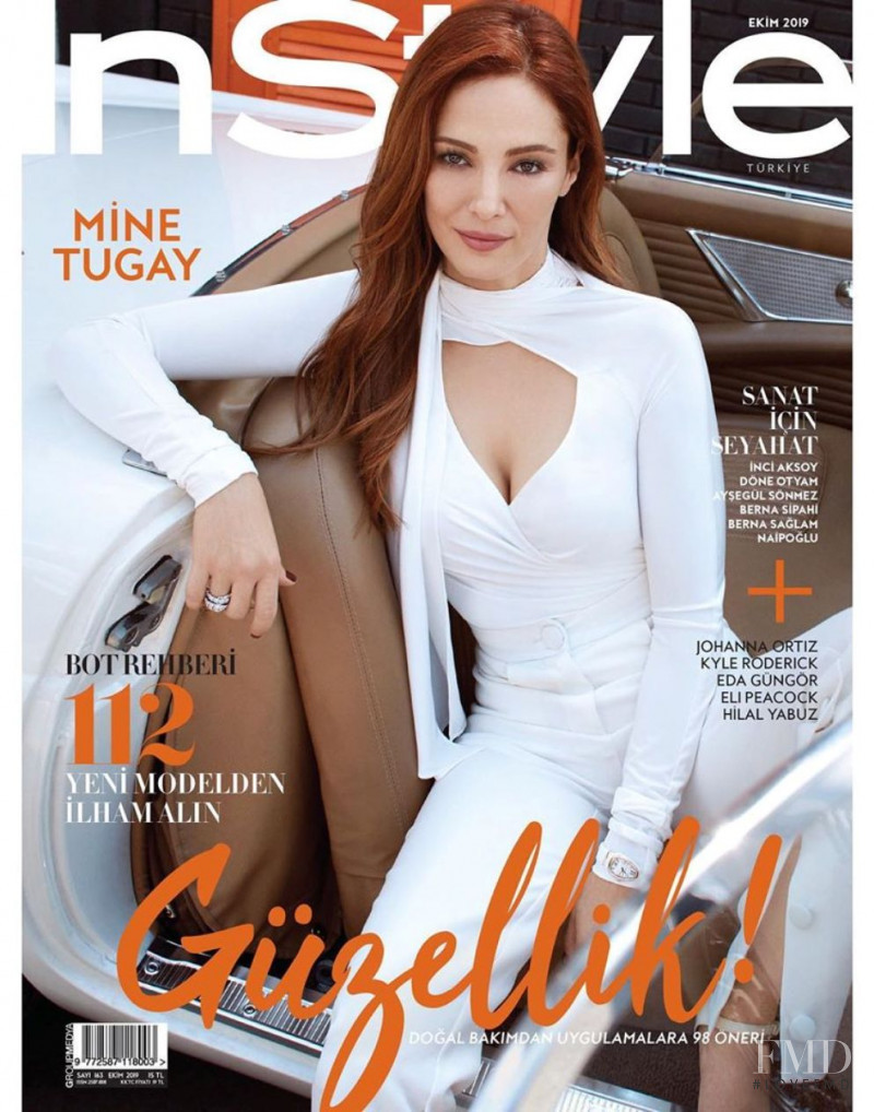 Mine Tugay  featured on the InStyle Turkey cover from October 2019