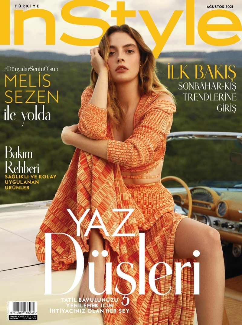 Melis Sezen featured on the InStyle Turkey cover from August 2021