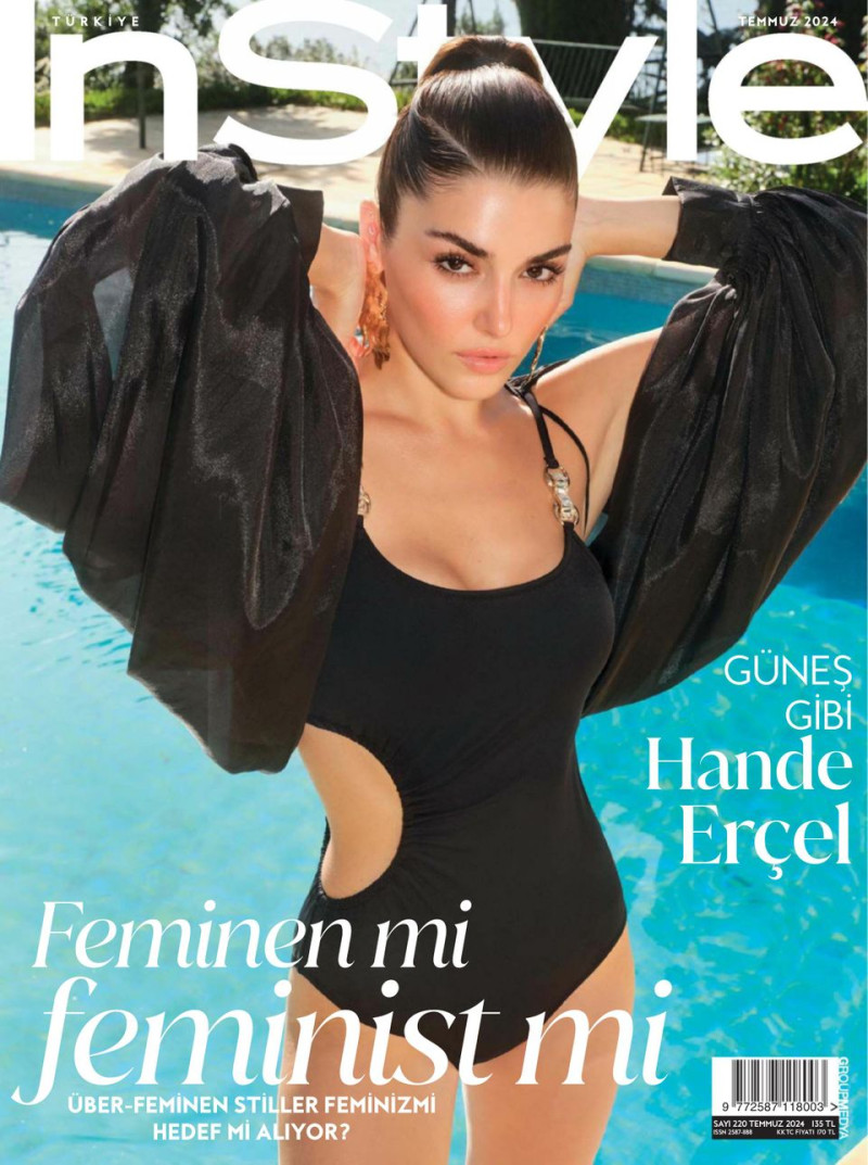 Hande Ercel featured on the InStyle Turkey cover from July 2024