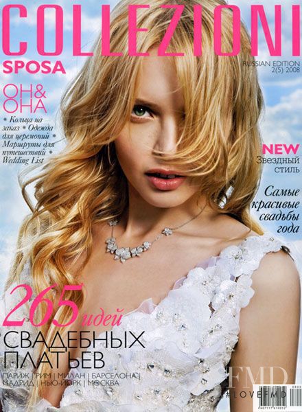 Sasha Beznosyuk featured on the Collezioni Russia cover from May 2008